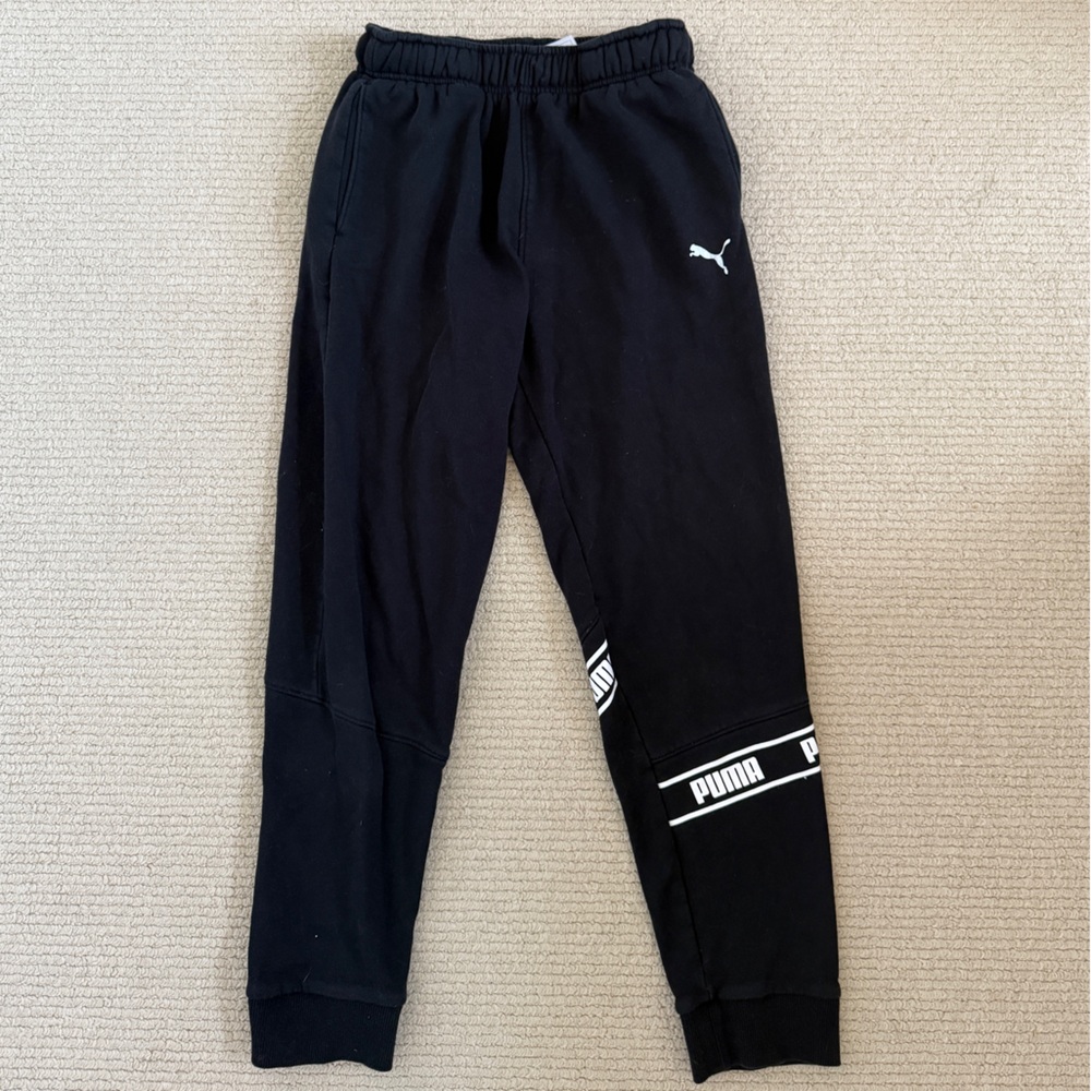 Kids Puma Classic Black Sweatpants